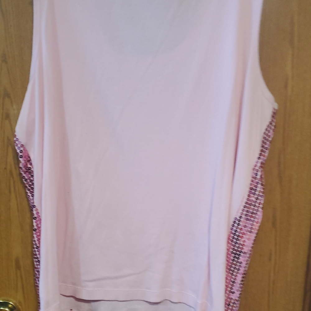Denim 24/7 Shimmering Pink Sequin Tank Top - Picture 4 of 5